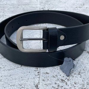 Genuine Leather Belt Men Black Waistband Pin Buckle Size 40 Inches